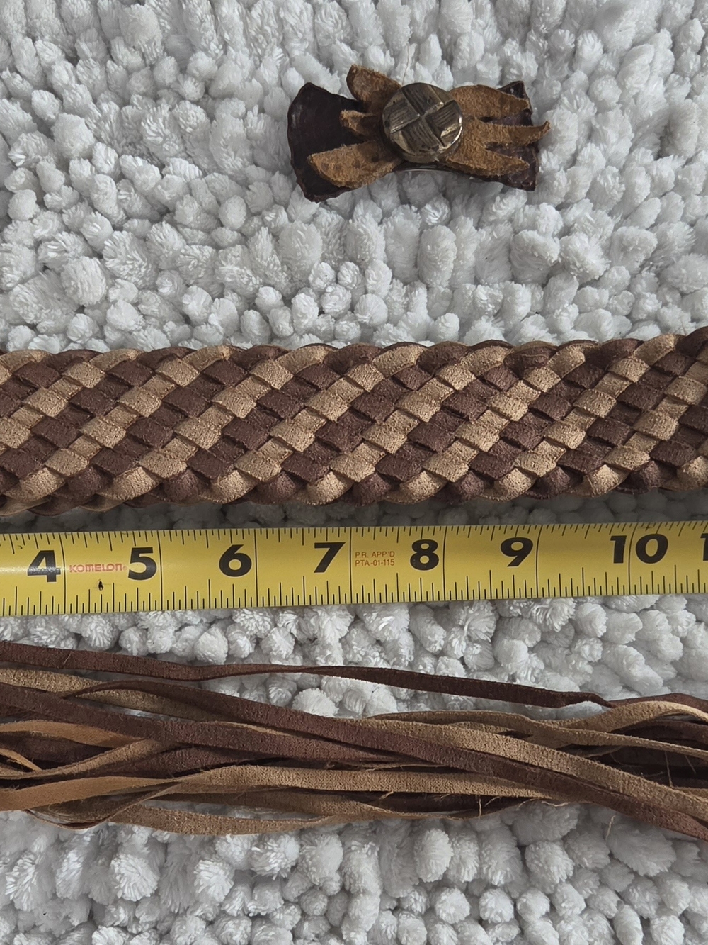 Fringe Western Belt & Handmade Leather Hair Clip Boho Festival Cowgirl Rodeo
